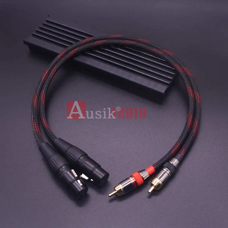 1Pair HIFI RCA to XLR Audio Cable Male To Female ( Male To Male) / 0.3m 0.5m 1m 1.5m 2m 3m 5m / AUSIK AS034