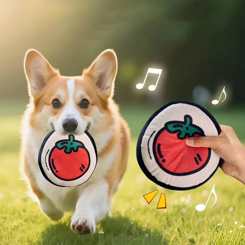 

Vegetables Printed Pet Pillow for Small Medium Dogs Cute Soft Skin-friendly Build in Bell Puppy Plush Toy Everything for Dogs