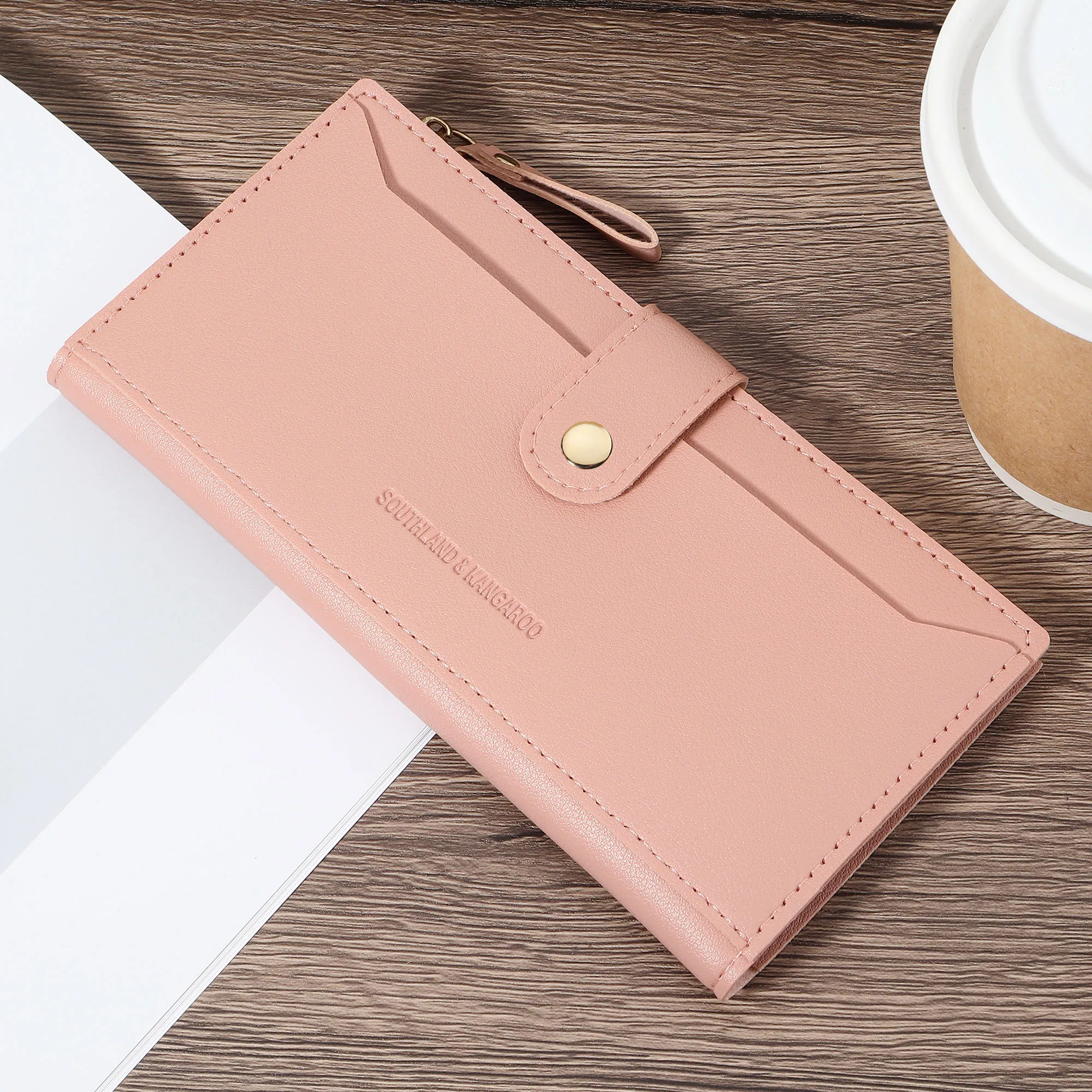 [Stylish Wallet] Stylish Women's Long Wallet | Spacious Clutch with Multiple Compartments, Zippered Wallet, Cute Coin Purse with