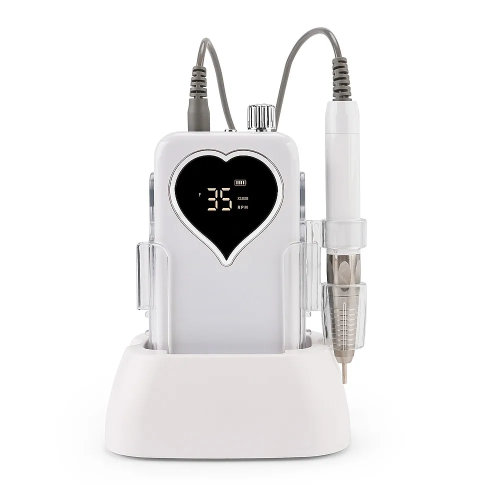 2025 Low Noise Rechargeable Customized Nail Drill Machine Private Label 35000 RPM Cordless Electronic E File