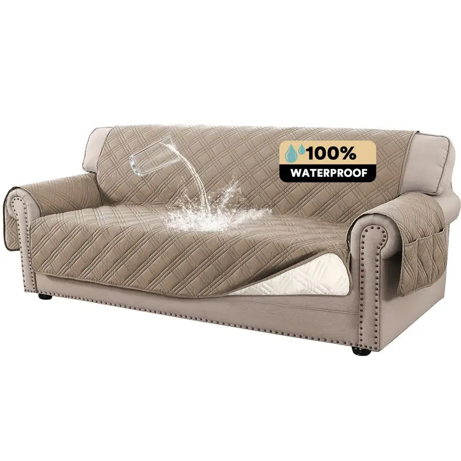 

Водонепроницаемый чехол для дивана на 3 места, для диванов с подушками, для владельцев домашних животных, нескользящий, моющийся, водостойкий, для мебели