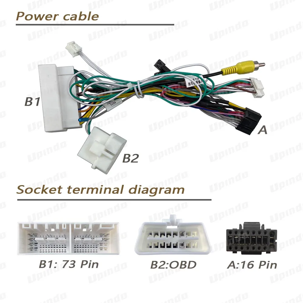 Car Radio Cable with CAN Bus Box Adapter Wiring Harness Power Connector for Hyundai Tucson Mistra Android Head Unit