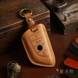 For BMW BMW 1 3 5 6 7 Series G20 G30 G11 G01 G02 X5 F15 X6 F16 G30 G11 X1 X3 X7 F48 F39 Accessories Leather Car Key Case Cover