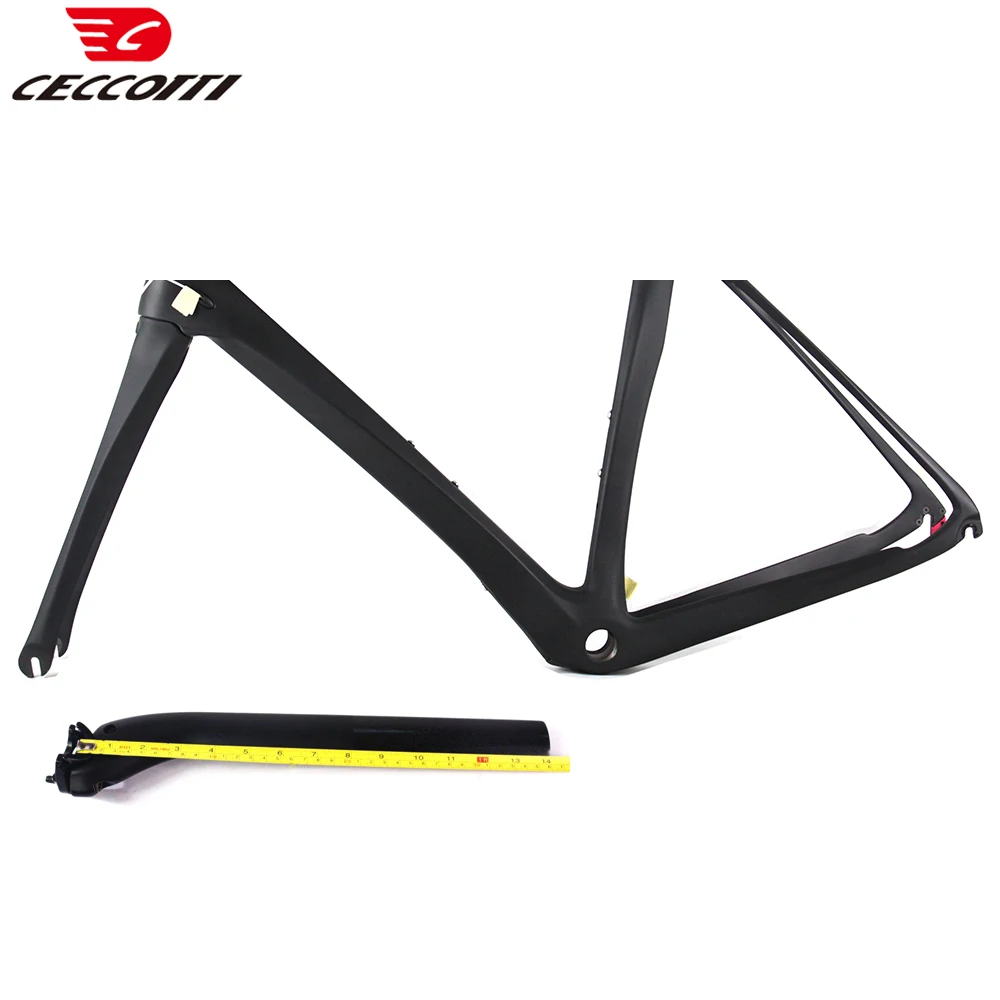 Carbon Road Bike Frame, V-Brake Bicycle Frameset, Fit 700C Wheels And 23mm Tires