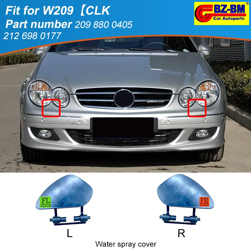 

Headlight headlamp Washer Nozzle Cleaning Cover 2098800405 2098800305 For Mercedes Benz W209 C209 CLK SLK 2098850353 2098850022