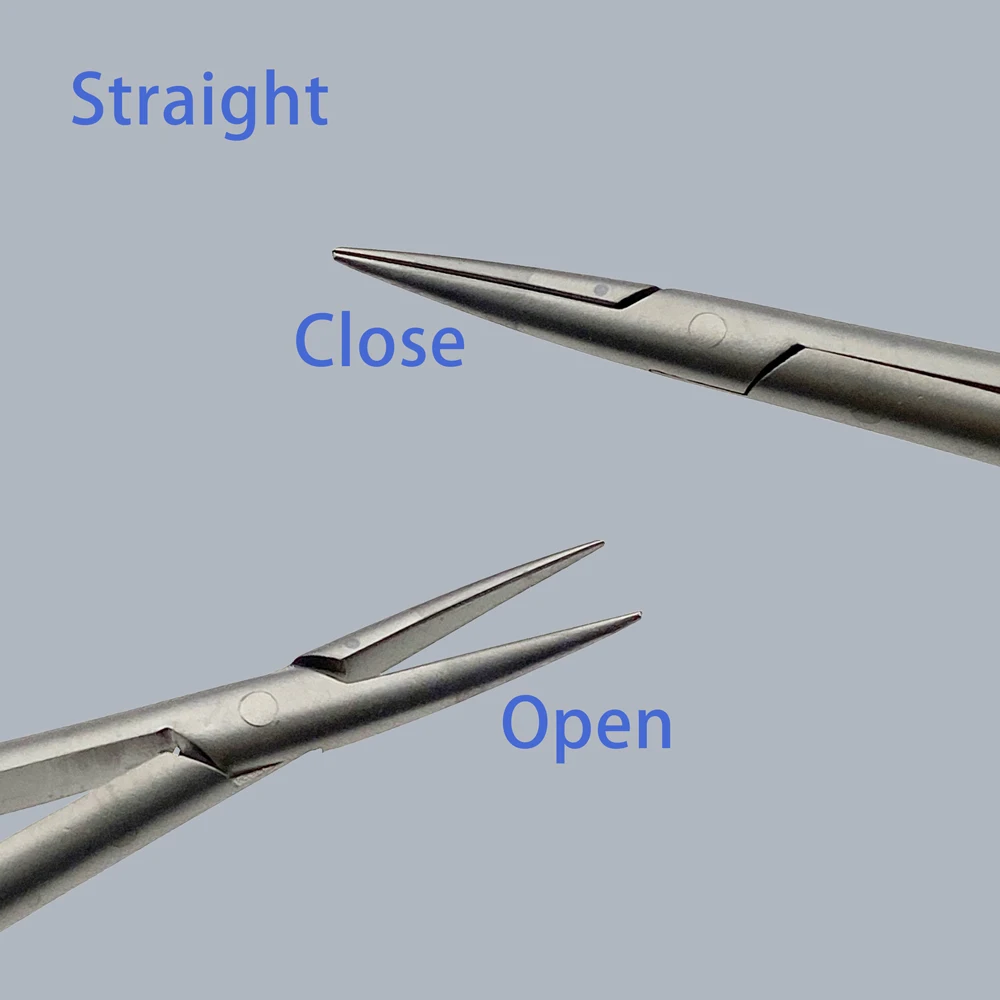 Pinze per porta aghi oftalmici Castroviejo con serratura 18/16/14/12,5 cm Strumenti per palpebre per strumenti oftalmici curvi dritti