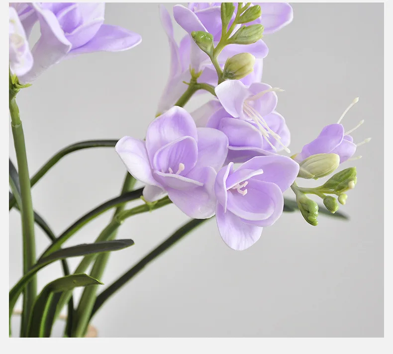 4 Stück Kunst-Orchideen aus PU mit Duft, Luxuriöse Heimdekoration, Ornamente, Orchideen für Party- und Hochzeitsdekoration – Detail 18
