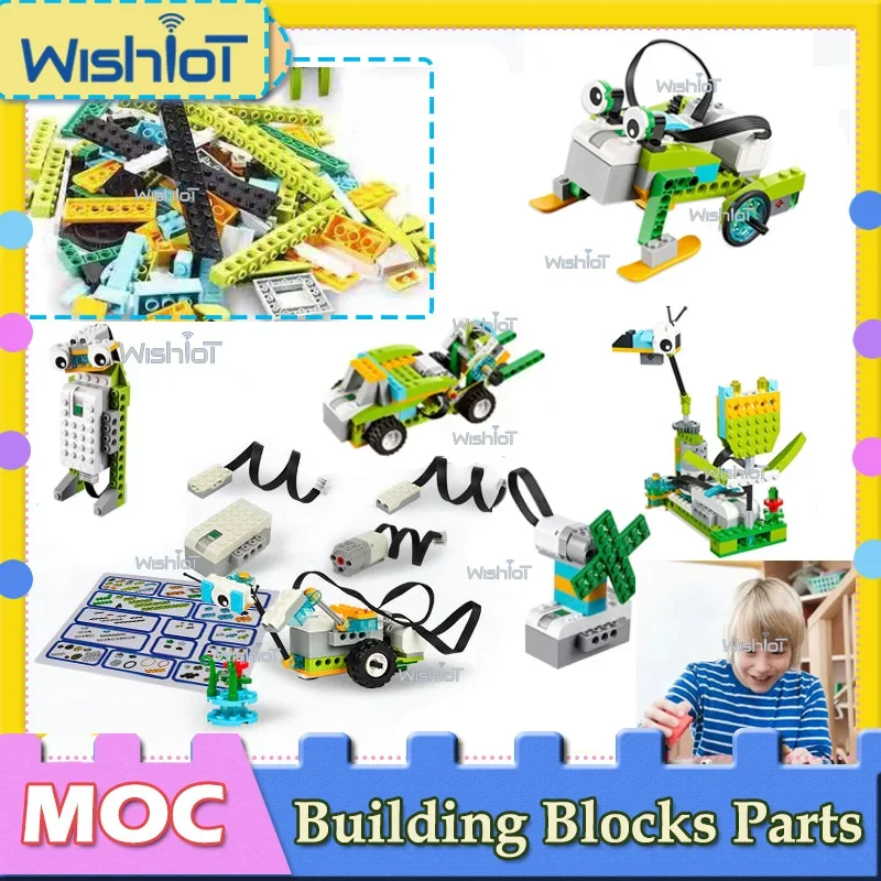 

Обучающая версия 2.0, сделай сам, программированные высокотехнологичные строительные блоки, детали, совместимые с 45300, собранные роботы/автомобили, игрушечная головоломка, кирпичи MOC