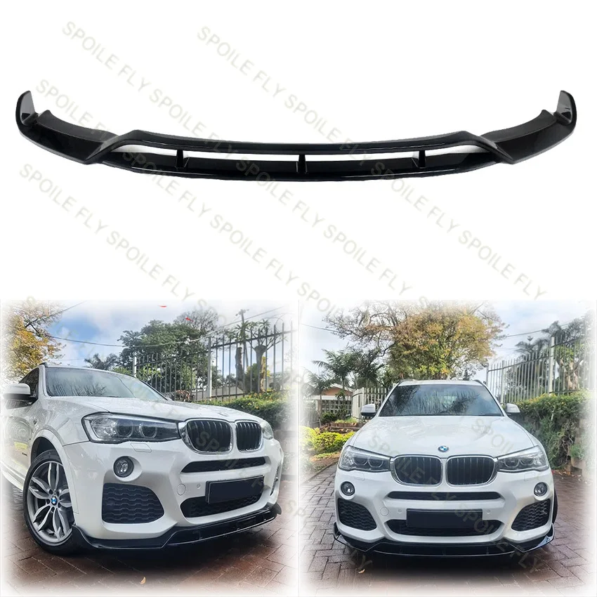 

4X 2014 To 2018 For BMW X3 F25 X4 F26 M Sport Performance Front Bumper Splitter Lip Spoiler Diffuser Facelift Body Kits By ABS