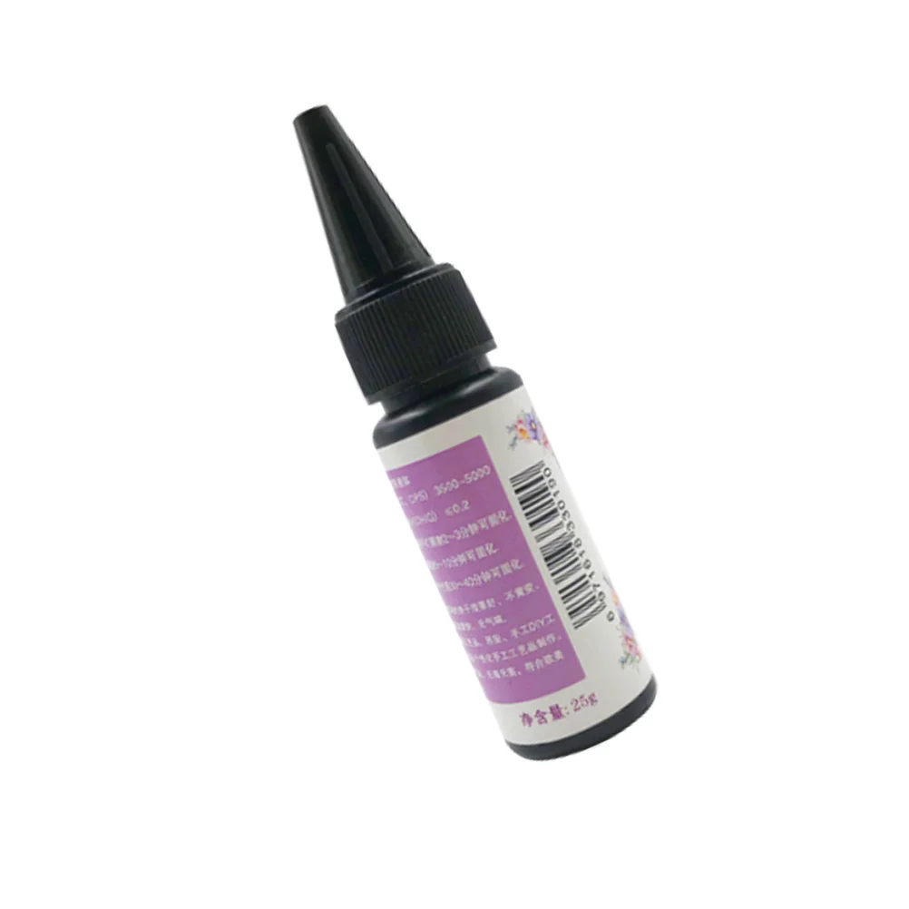 25G Uv Resin Hard Glue Black Dye Liquid Pigment Uv Curing Adhesive for Resin Jewelry Making Nail Art Craft Supplies