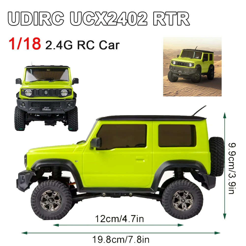 

UDIRC UCX2402 RTR 1/18 2.4G RC Car Rock Crawler Off-Road Climbing Truck Full Proportional High and Low Speed Vehicles Models Toy