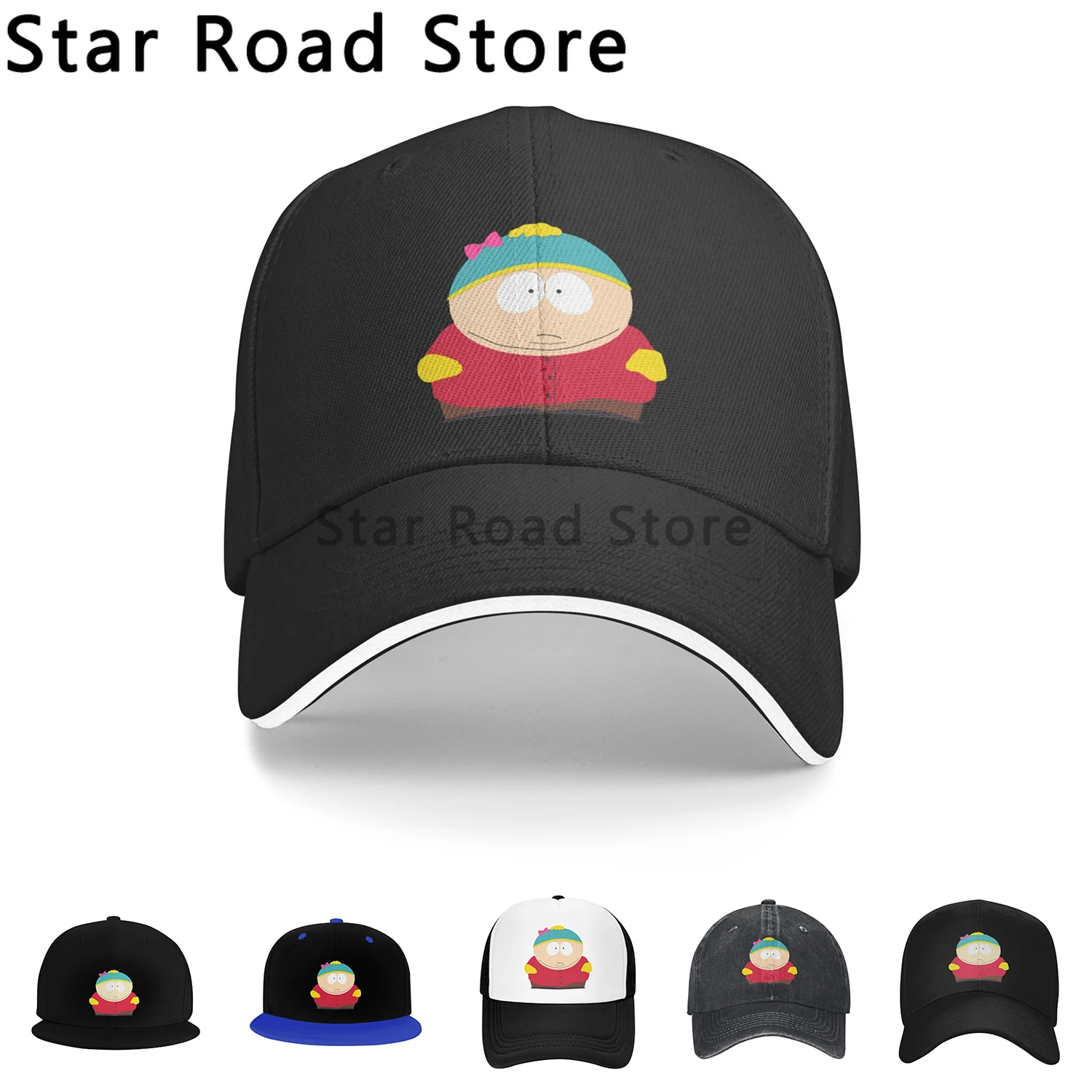 

Pure Color Dad Hats Cartman Classic Women's Hat Sun Visor Baseball Caps Southpark Peaked Cap for Unisex