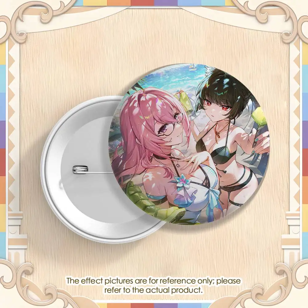 Zzz Tsukishiro Yanagi لعبة شارات مستديرة رائعة شارة دبابيس دبابيس الإبداعية للملابس قبعة ظهره هدية الملحقات