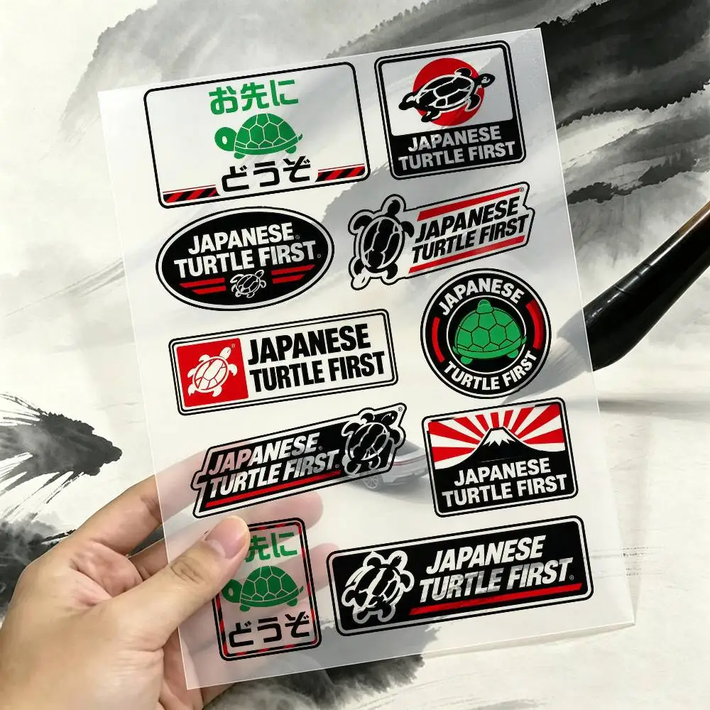 Japanese T-TurtleS F-FirstS Waterproof Anime Car Stickers DIY Removable Vinyl Decal For Car Window Rear Windshield Decoration