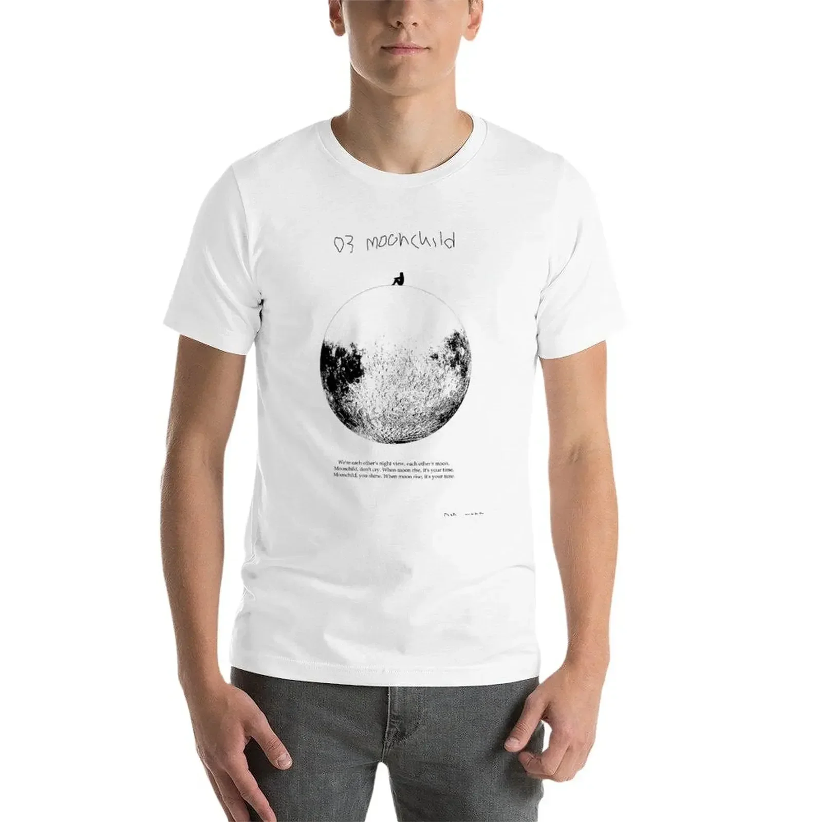 RM Mono. Moonchild-Camiseta kawaii para hombre, ropa estampada, camisetas de Campeón