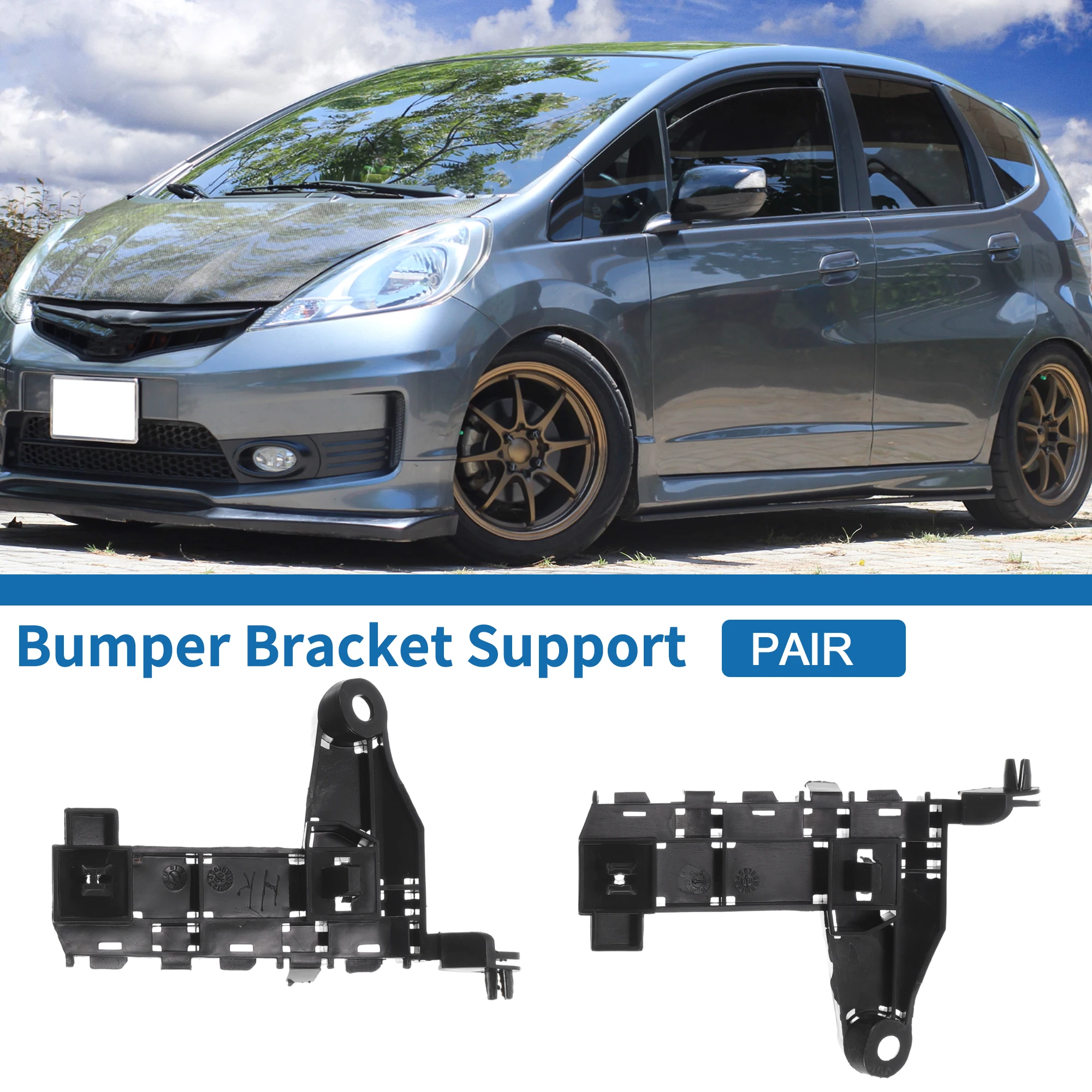 UXCELL wspornik zderzaka dla Honda Jazz Durable 71198TG0T01/71193TG0T01 lewy prawy wspornik przedniego zderzaka