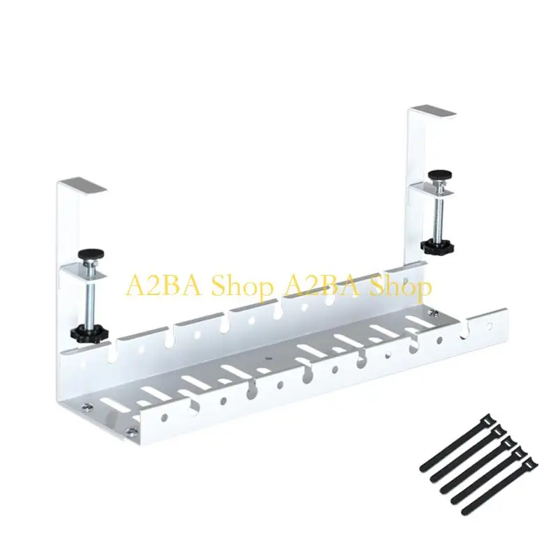 A2BA Not Drill Under Table Wire Management Tray With Retractable Design For Computer