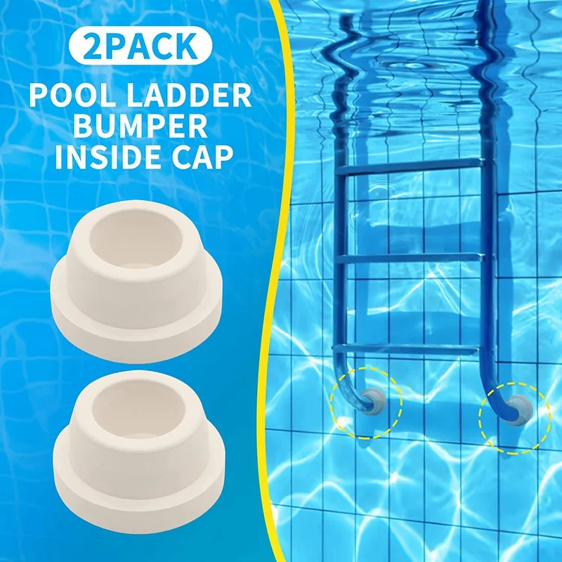 4 Pack Pool Ladder Rubber Stopper Bumpers,For 1.90Inch Ladder Tubing For Protect Swimming Pool Liner,Ladder Foot Cover