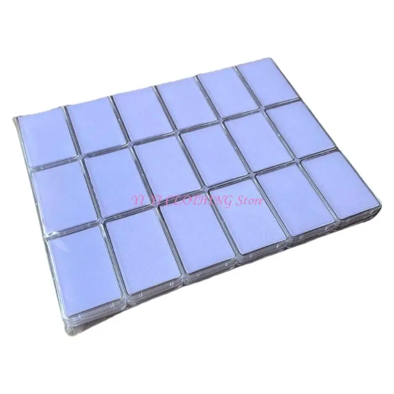 N5KF Set of 18 Sturdy Acrylic Organizers Containers With Protective Padding for Rings Bracelet Presentation