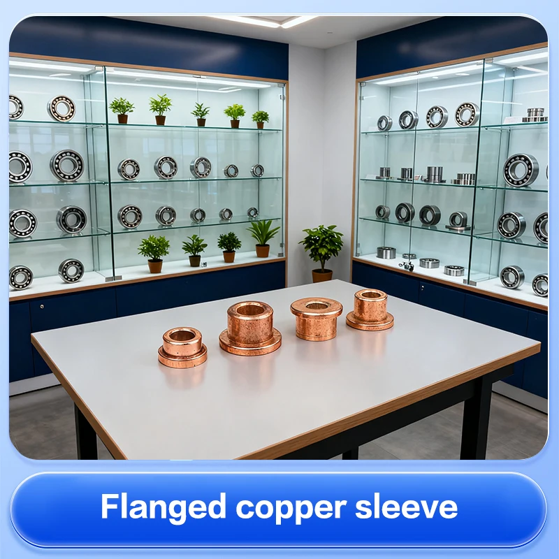 5Pcs Copper Bushing Guide Sleeve Flanging Self-Lubricating Bearing Powder Metallurgy Oil with Stepped Flange for Hardware