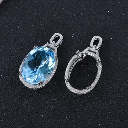 15x20mm Exquisite Pendant Setting, S925 Sterling Silver, Suitable for Handmade DIY Women's Pendants