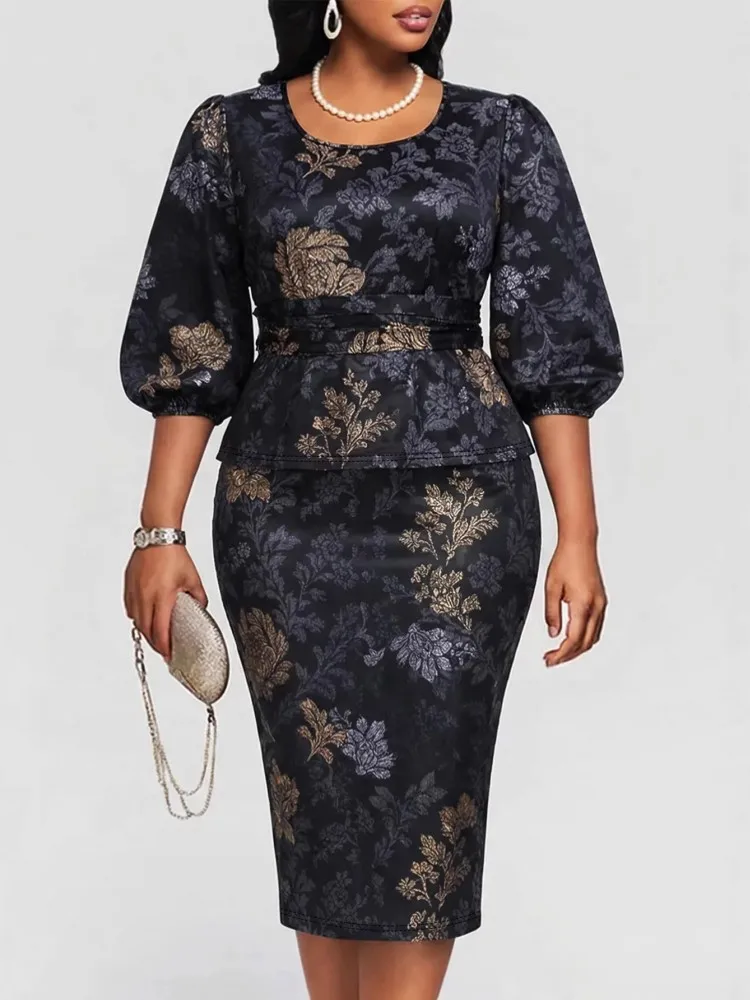 

Женская одежда больших размеров L-4XL, комплекты из 2 предметов, новинка, комплекты из двух частей с принтом, топ и юбка, костюмы, наряды, одежда.