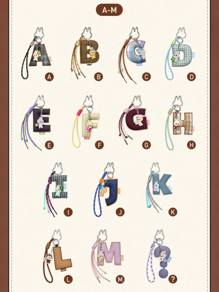 POP MART LABUBU THE MONSTERS PIN FOR LOVE Series Letter Pendant Blind Box Guess Bag Toys Doll Cute Anime Figure Ornaments Gift