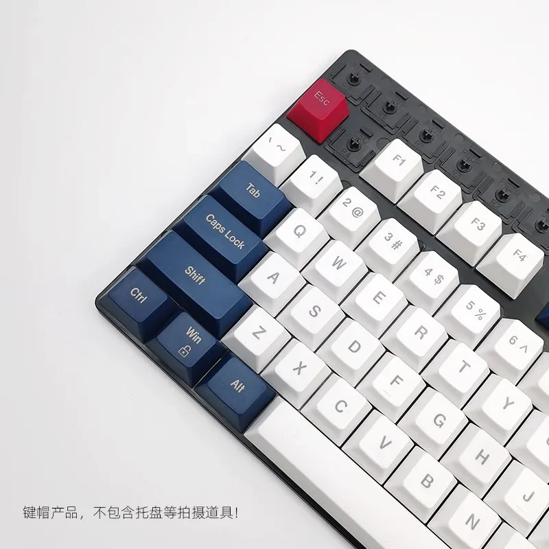 EOENKK Ink Blue Mechanical keyboard keycap Custom three-spell 108 key original height keycap