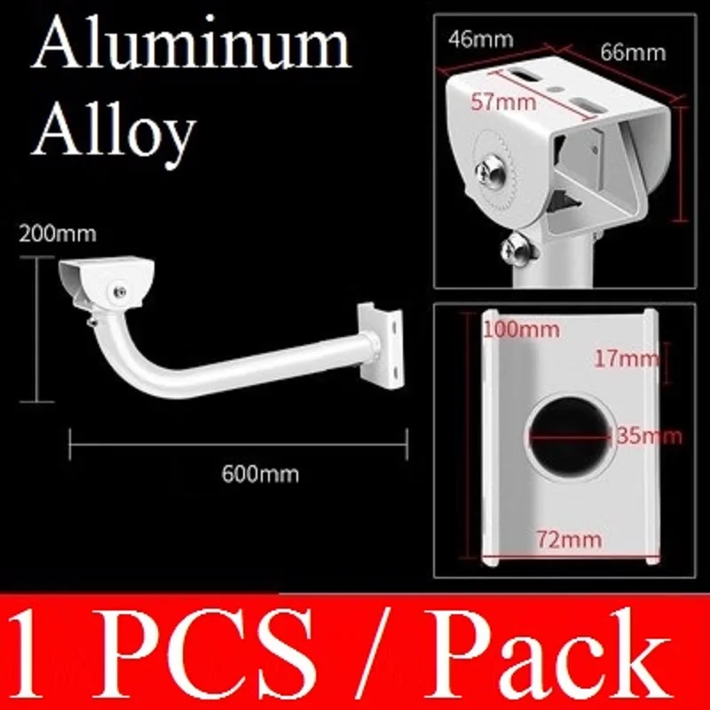 Universal Aluminum Alloy CCTV Camera Wall Corner Bracket Indoor Outdoor Rod Mount Gun Bullet Vertical Pole Mount