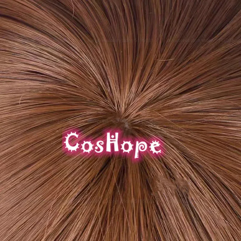 ياغامي لايت 30 قصير بني غامق شعر مستعار أنيمي تأثيري مقاومة للحرارة بيروكات صناعية