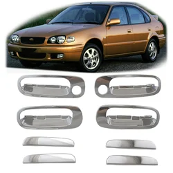 Chrome Car Accessories Plated Door Handle Bowl Cover Trim Paste Style For Toyota Corolla AE110 AE111 1996 1997 1998 1999 2000