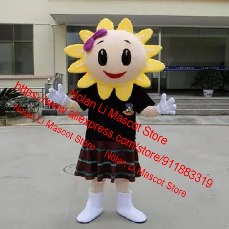 High Quality EVA Material Women Sunflower Mascot Costume Crayon Cartoon Set Birthday Party Masquerade Cosplay Adult Size 948