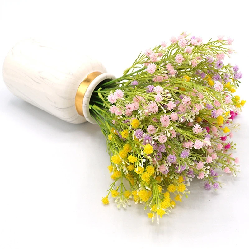 

Simulation of Gypsophila Small Bunch of Flowers Kindergarten Decoration Holding Fake Plastic Flowers Nordic Decoration