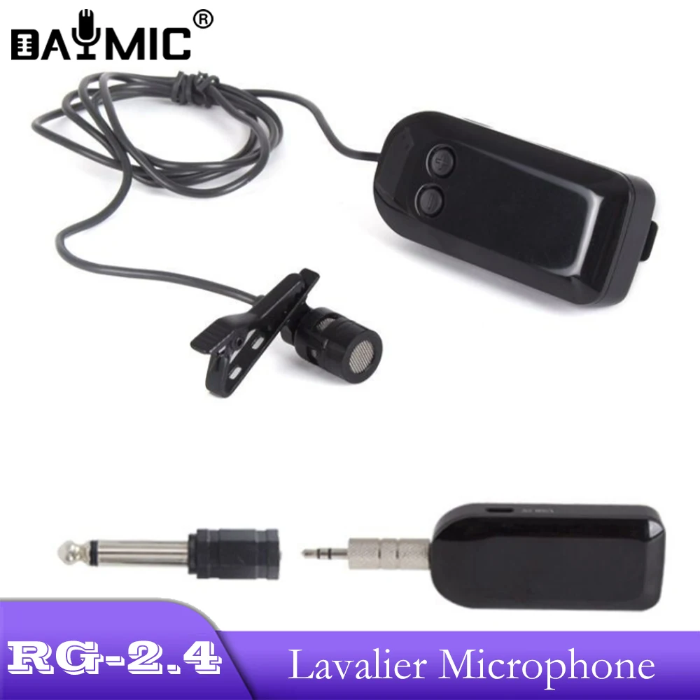 

2.4G Wireless Microphone Speech Lapel Megaphone Radio Mic For Loudspeaker Teaching Meeting Tour Guide Microphones