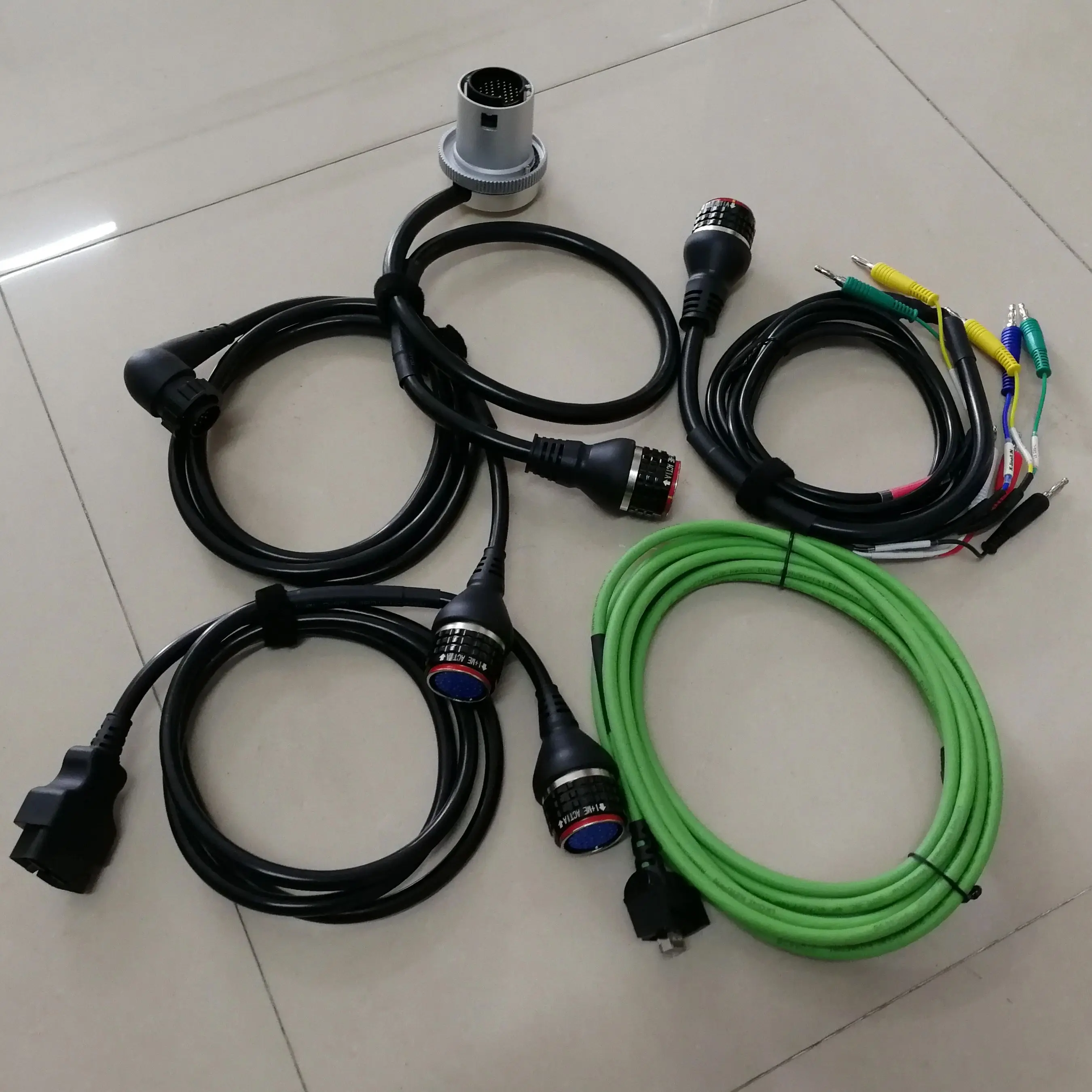 MB STAR C4 SD C5 5pcs Cables Work for MB SD C4 multiplexer OBD2 16pin Lan Cable 38Pin  14Pin 8Pin