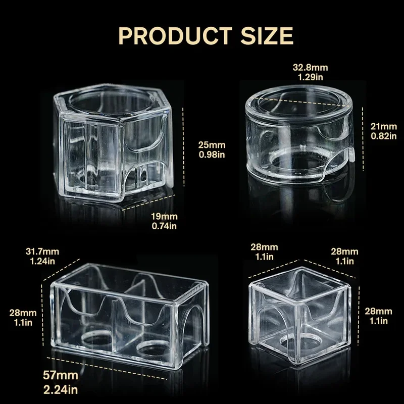 1Pc Acrylic Snooker Chalk Case Transparent Pool Chalk Box Cube Holder Anti-fouling Dustproof Billiard Accessories Clean Storage