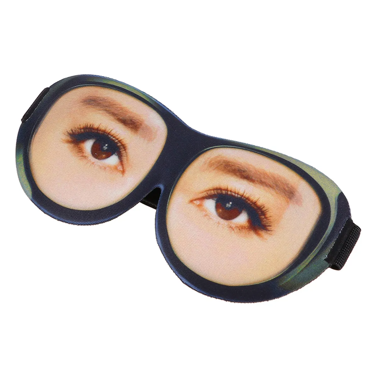 3D Eye Eyeshade Stereo Goggles Printing Mask Funny Glasses Foldable Dacron Milk Fiber Travel Outdoor Sleep Anti