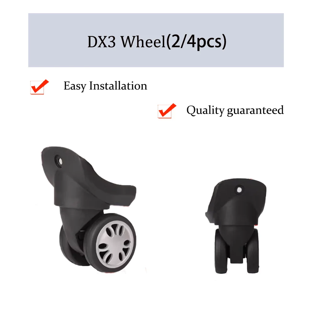 DX3 Universal Wheel Replacement Trolley Case Luggage Pulley Silent Smooth Shock Absorbing Convenient Accessories CasterWheel