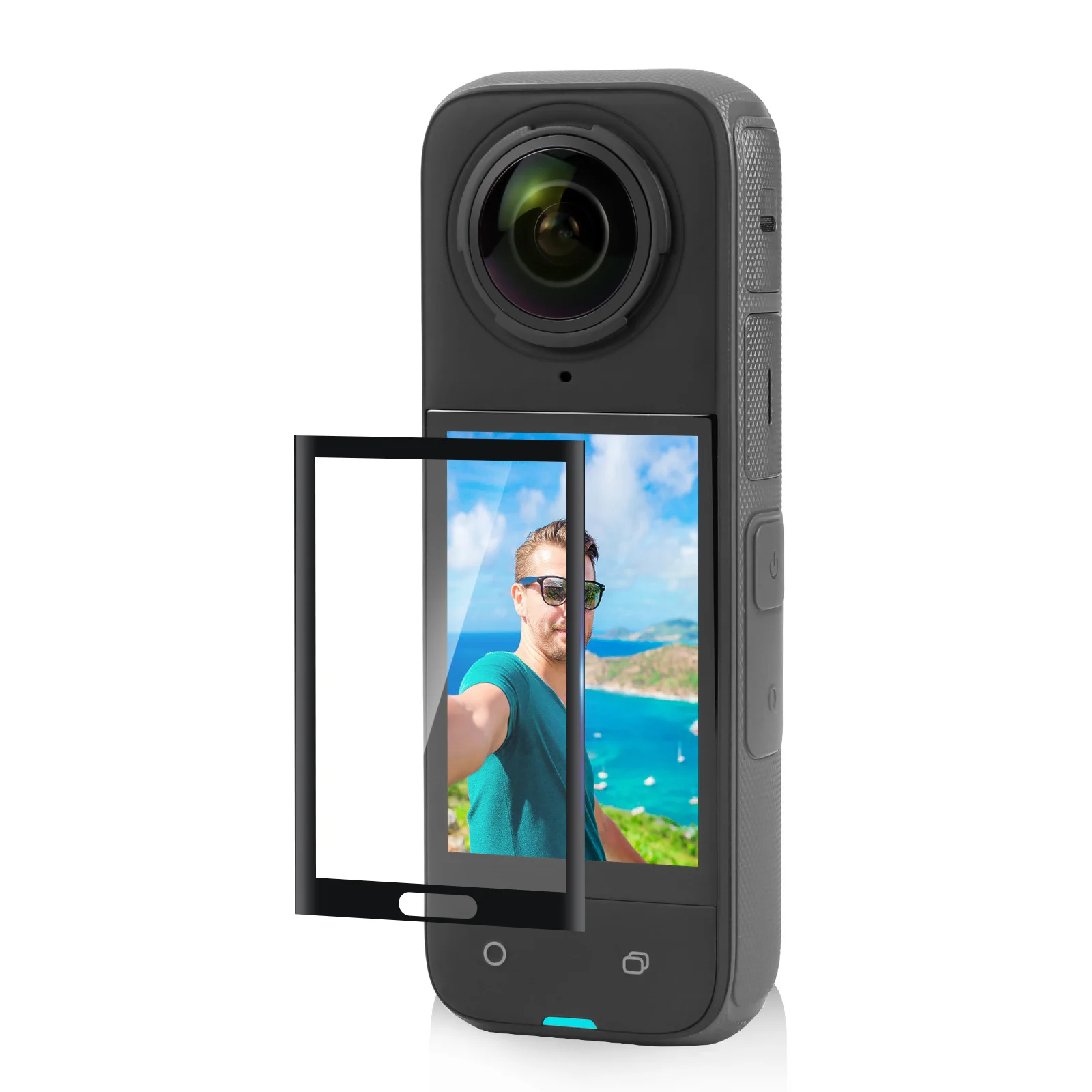 For Insta360 X4    9H 2.5D Curved HD Screen Tempered Glass Film (Transparent)