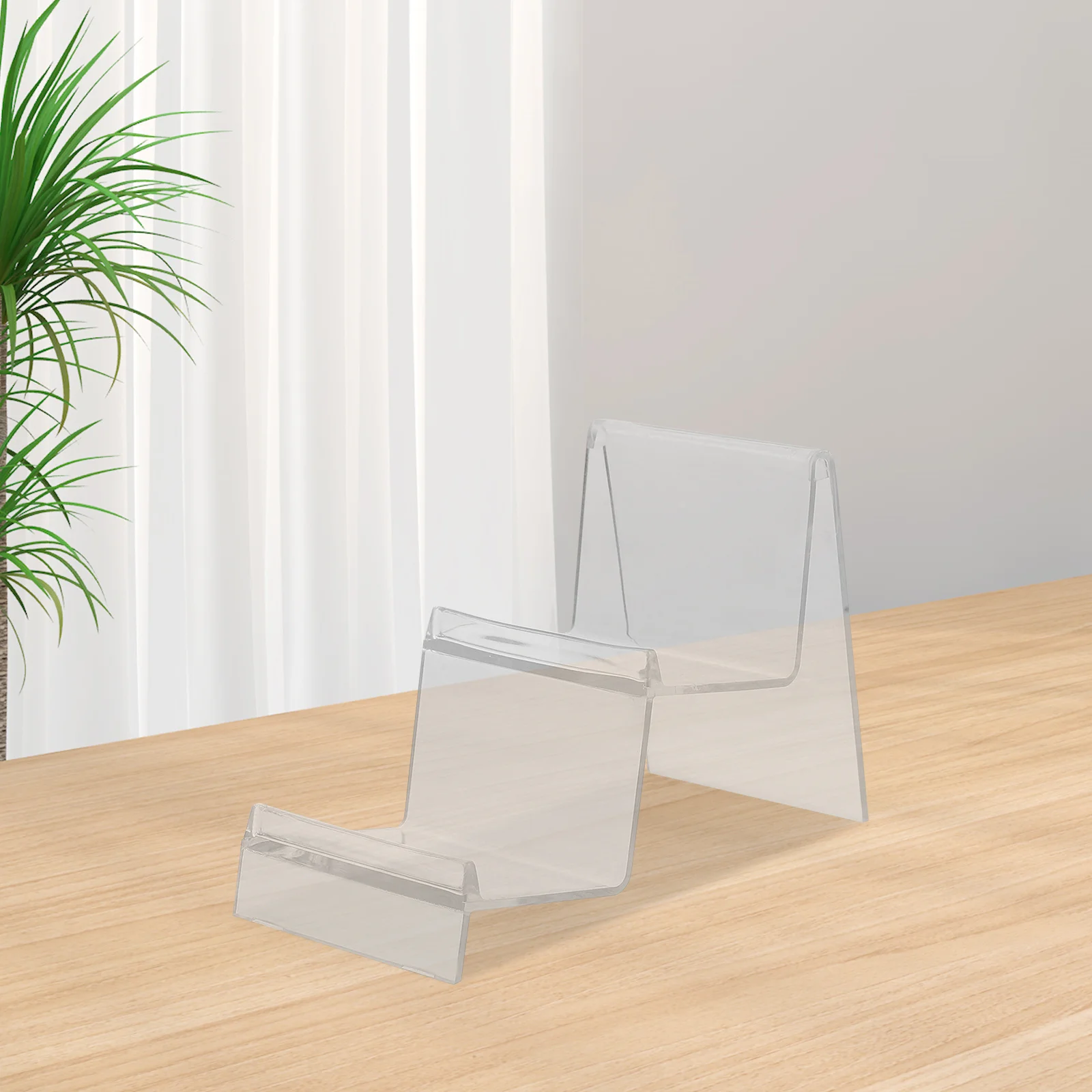 1 قطعة محفظة شفافة عرض موقف واضح الاكريليك محفظة المنظم حامل متعدد الطبقات لحقيبة اليد مخلب مجوهرات الناهضون الرف #4