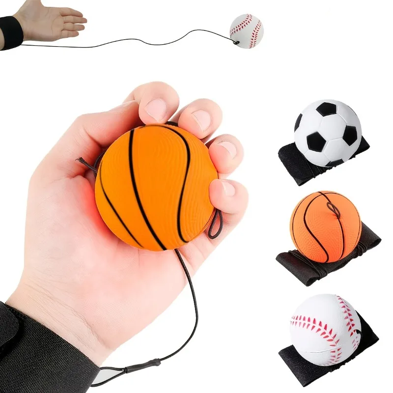 

1 шт. Баскетбольный футбольный бейсбольный мяч с веревкой — идеальный игрушечный мяч для бросания рук для спорта и отдыха!