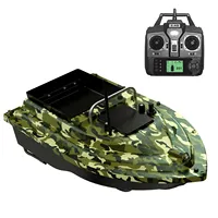 5200mAh Flytec Fishing Bait Boat 500m Remote Control Bait Boat Dual Motor Fish Finder 1.5KG Loading with LED Light for Fishing