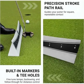 Putting Plane Rail – Golf Putting Stroke Trainer for Indoor & Outdoor Use – Improve Accuracy, Distance Control & Consistency