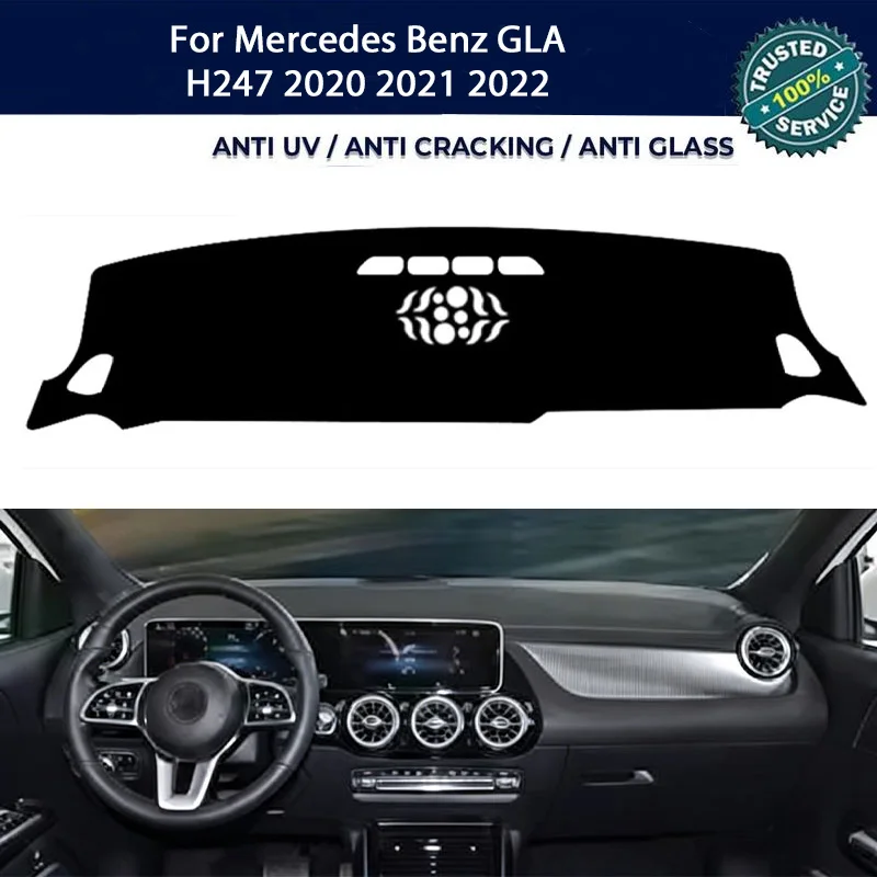 

Защитный коврик на приборную панель с защитой от УФ-излучения для Mercedes Benz GLA H247 2020 2021 2022, солнцезащитный козырек для центральной консоли