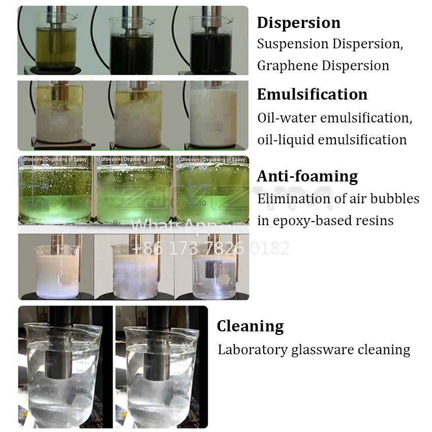 500W 28/35KHz Ultrasonic Processor Equipment Sonicator Probe Lab High Speed Sonic Homogenizer Mixer Liquid Cell Disruptor