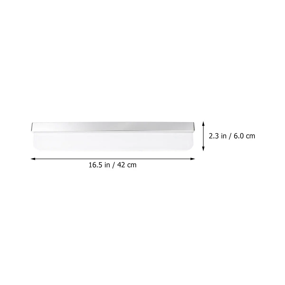 

Led Mirror Front 9W 42Cm Silver Warm Stainless Steel Pc Saving Soft Bathroom Bedroom Wall Lamp Makeup