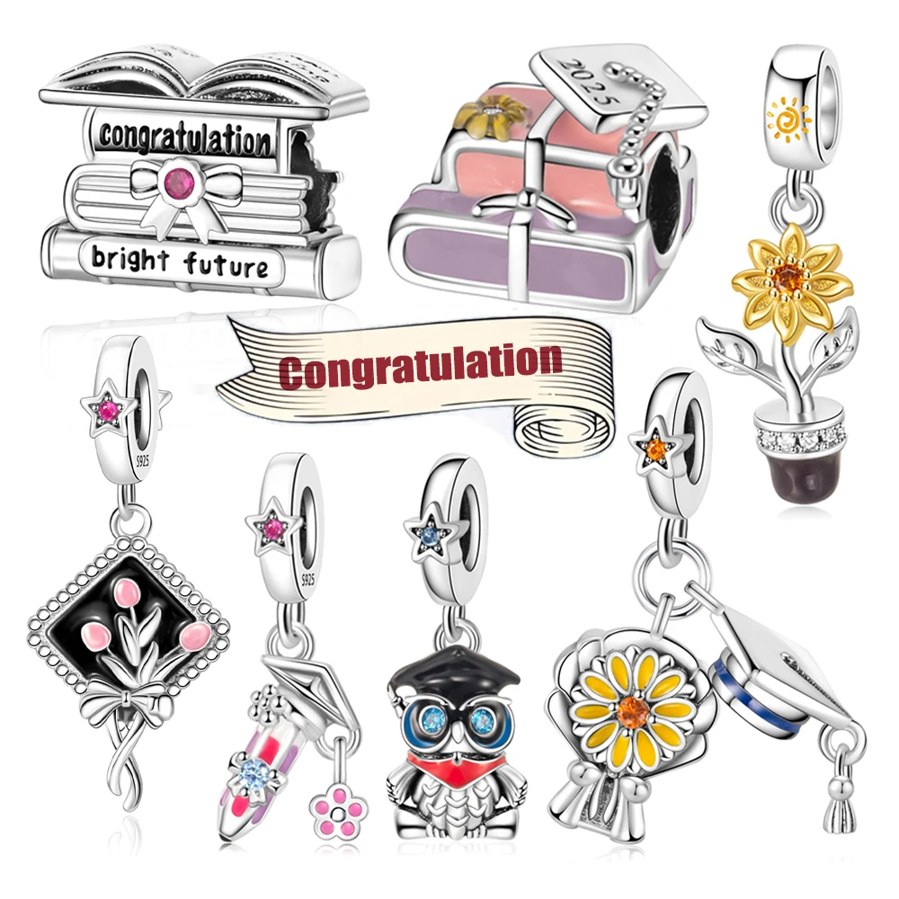 

Яркие бусины-подвески в виде совы, подсолнуха, прокрутки, долборда, подходят для браслета-подвески в форме сковороды, сделай сам, женские ювелирные изделия, подарок