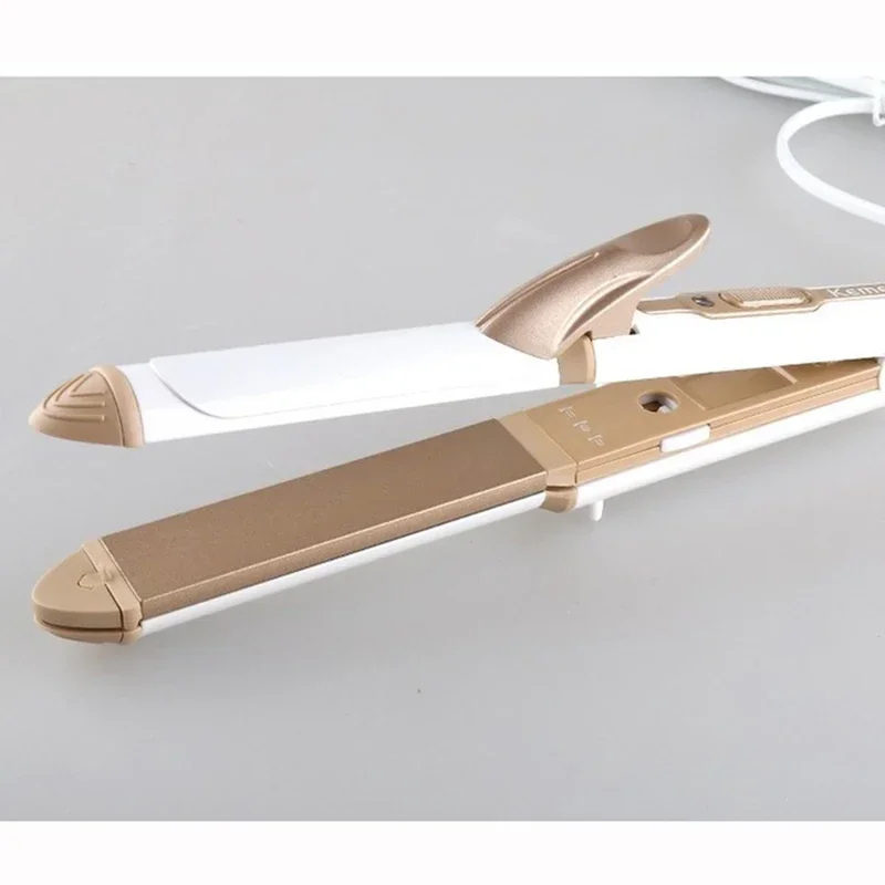 Kemei-セラミックストレートアイロン,3 in 1,コーンクリップ付き,KM-1213