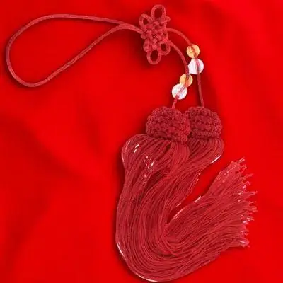 

Tassel Decor Chinese Style Ornament Traditional Knot Pendant for Kung Fu Exercise and Dance Performances