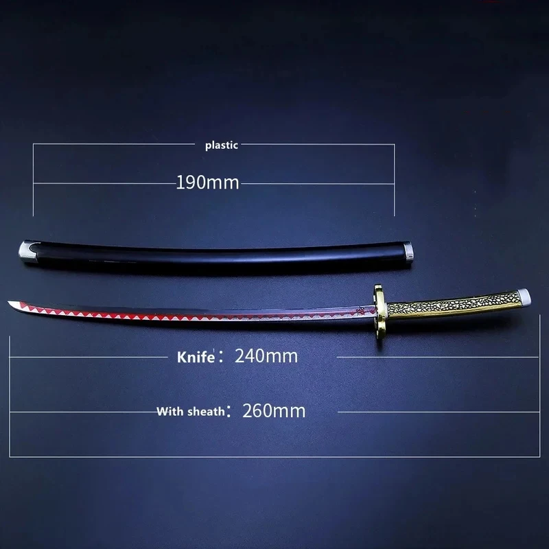 25cm Kimetsu No Yaiba Sword Demon Slayer Swords Weapon Anime Cosplay Metal Katana Props Christmas Toy Gifts Decorative Swords